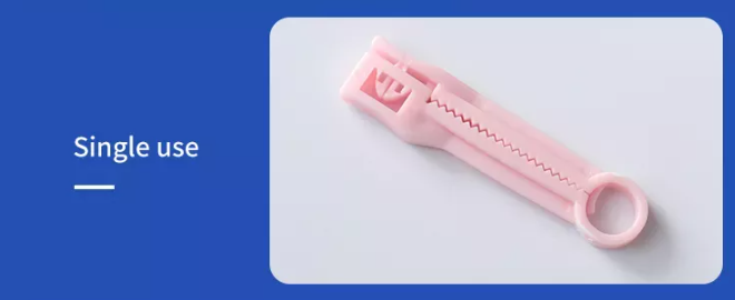 新生の非有毒な0のための使い捨て可能な医学の生殖不能の臍の緒クランプ