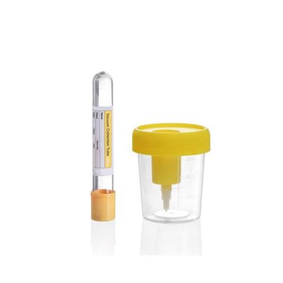 購入 Disposable Urine Cup with Needle Vacuum Urine Specimen Collection Cup 60ml 90ml 100ml 120ml with Needle オンライン製造