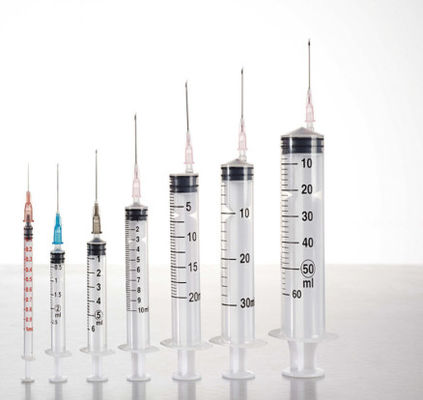 購入 安全な注射のために,漏れ防止とゴムのない設計の使い捨てステラルな2部 Medical Syringe オンライン製造