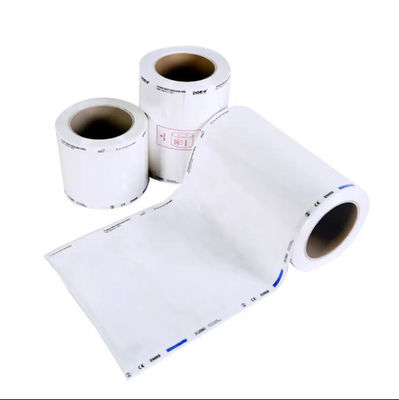 よい価格 200mm*100mm Tyvek 2FS/1059B/1073Bの医学の生殖不能のtyvekの袋の巻き枠は血しょう殺菌のために転がる オンライン