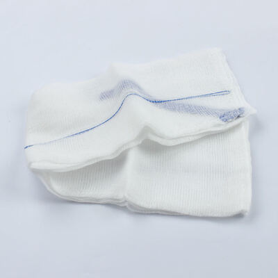 よい価格 100%綿製の医療用ガズスワブ,無菌または無菌な傷のケアのためにX線で検出可能な糸 オンライン