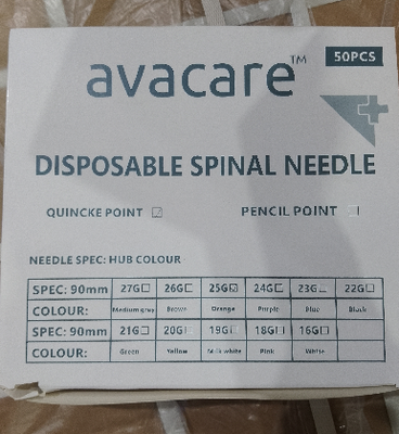 よい価格 25G 26G 27G でアトラウマ性腰部パンクションのためのクインケの尖端と鉛筆のポイントのホワイトカータイプ オンライン