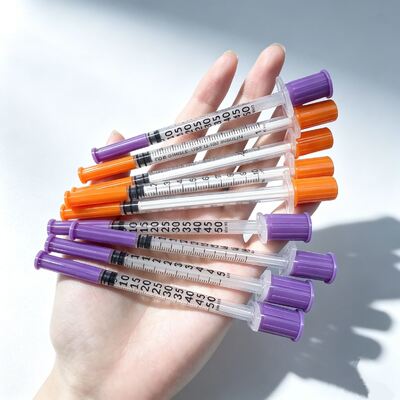 よい価格 一回用 インスリン 注射器 0.5cc 1cc メディカル エトラル 薄壁 インスリン 注射器 カスタマイズされた色 オンライン