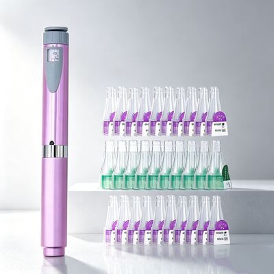 よい価格 60 ユニット 再使用可能なペプチドペン 注射器 透明なスケールデザインと 2pcs 3ml カートリッジの旅行ケース オンライン